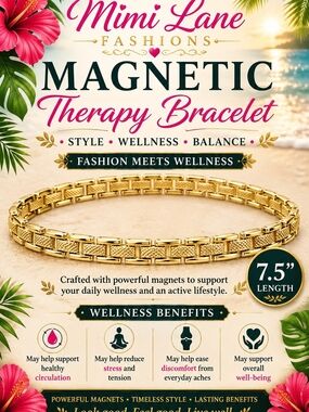 1.  Gold Magnetic Therapy Bracelet